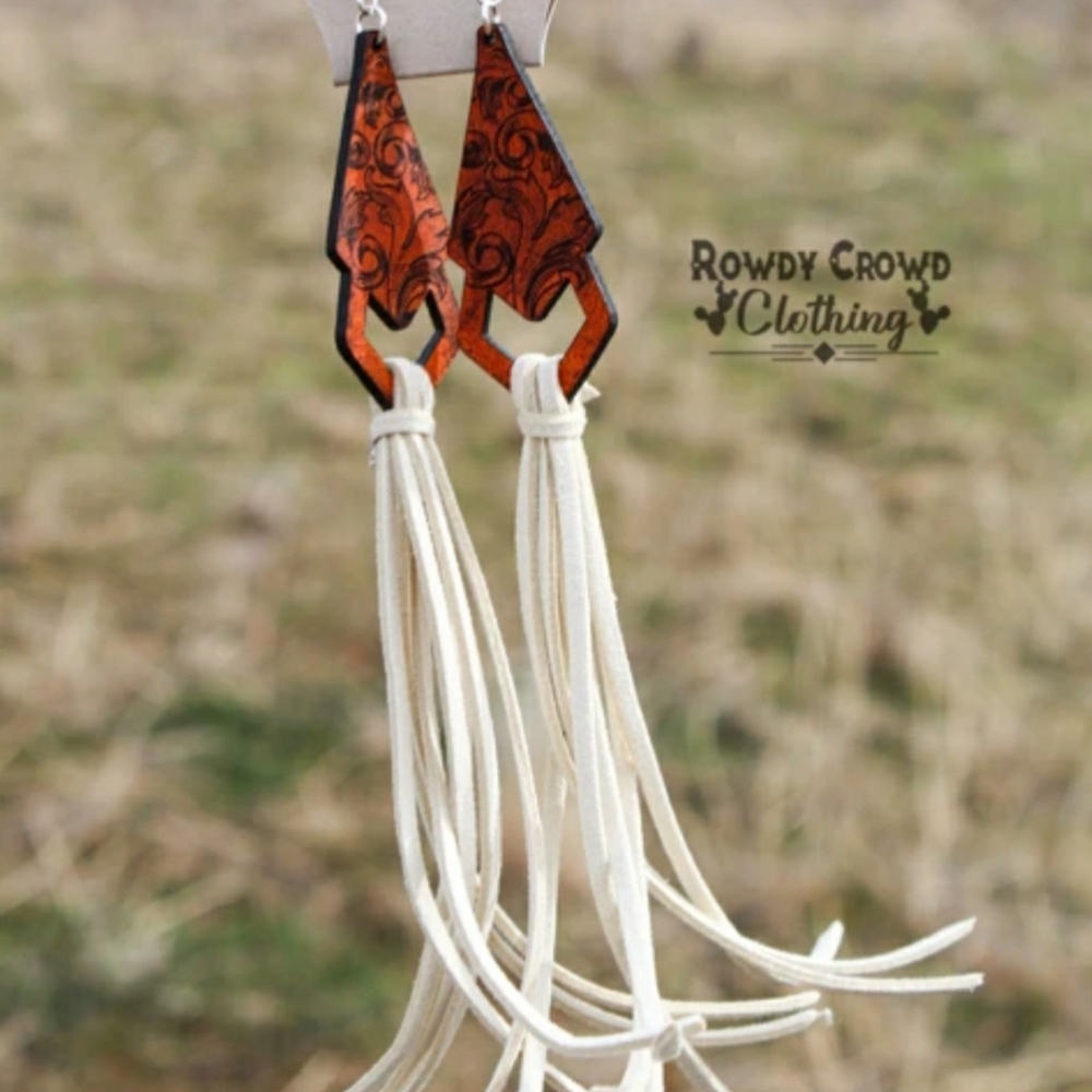 Rowdy Crowd Leather Earrings - Set of 2